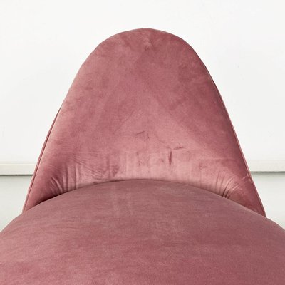 Italian Armchair in Pink Velvet and Curved Metal, 1950s-GDD-1749331