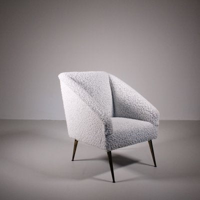 Italian Armchair in Reupholstered in Bouclet-VJY-1703633