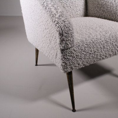 Italian Armchair in Reupholstered in Bouclet-VJY-1703633