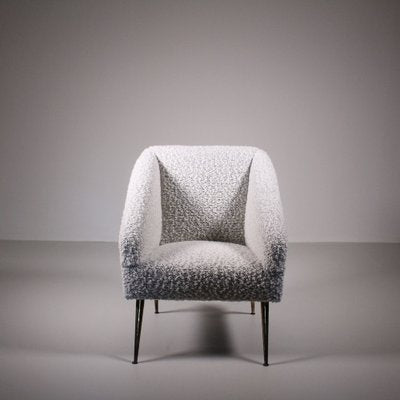 Italian Armchair in Reupholstered in Bouclet-VJY-1703633