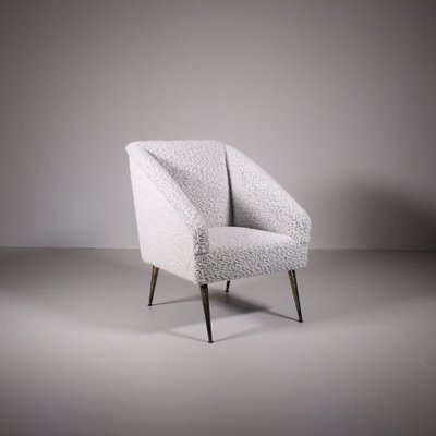 Italian Armchair in Reupholstered in Bouclet-VJY-1703633