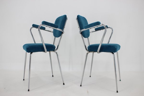 Italian Armchairs in Corduroy, 1960s, Set of 2-TZ-1448507