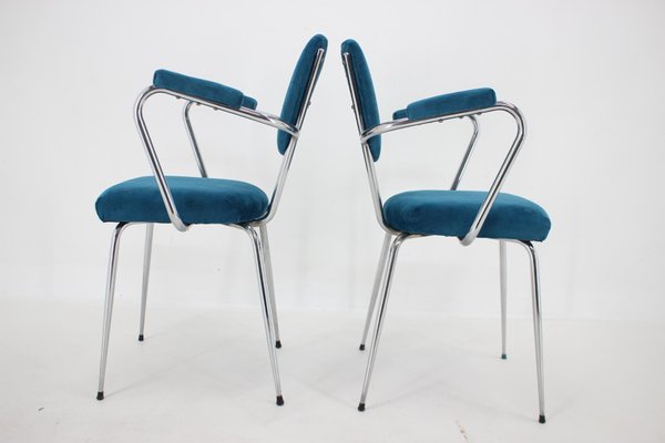 Italian Armchairs in Corduroy, 1960s, Set of 2-TZ-1448507