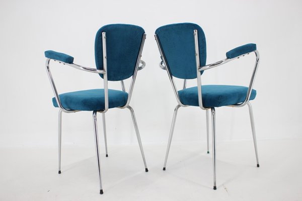 Italian Armchairs in Corduroy, 1960s, Set of 2-TZ-1448507