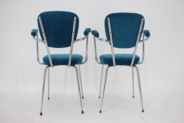 Italian Armchairs in Corduroy, 1960s, Set of 2-TZ-1448507