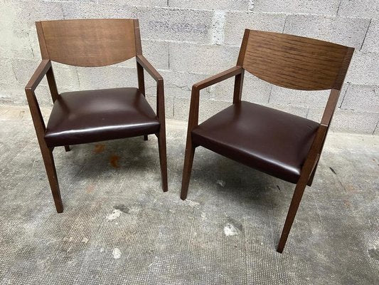 Italian Armchairs in Leatherette, 1990s, Set of 2-GQM-1336696