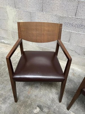 Italian Armchairs in Leatherette, 1990s, Set of 2-GQM-1336696