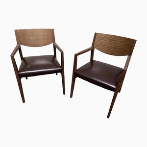 Italian Armchairs in Leatherette, 1990s, Set of 2-GQM-1336696