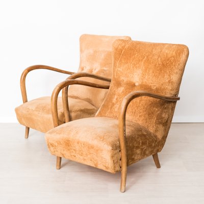 Italian Armchairs in the style of Carlo Mollino, 1960s, Set of 2-NZV-1361956