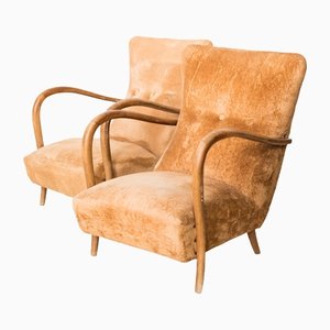 Italian Armchairs in the style of Carlo Mollino, 1960s, Set of 2-NZV-1361956