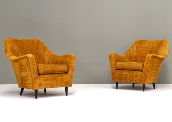 Italian Armchairs in the Style of Ico Parisi, Italy, 1950s, Set of 2-TE-1141901