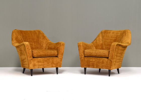 Italian Armchairs in the Style of Ico Parisi, Italy, 1950s, Set of 2-TE-1141901