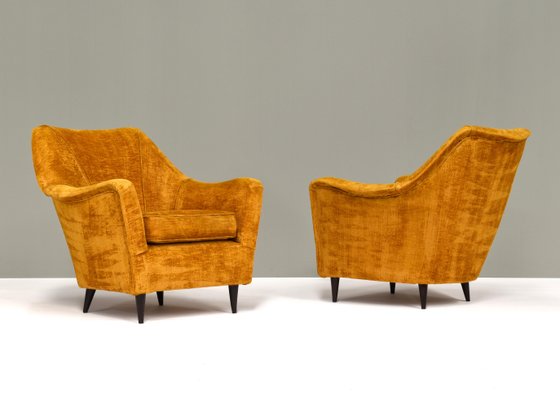 Italian Armchairs in the Style of Ico Parisi, Italy, 1950s, Set of 2-TE-1141901