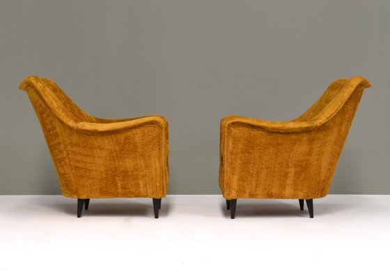 Italian Armchairs in the Style of Ico Parisi, Italy, 1950s, Set of 2-TE-1141901