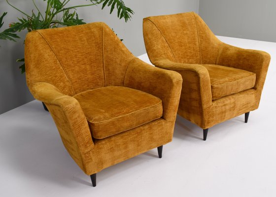 Italian Armchairs in the Style of Ico Parisi, Italy, 1950s, Set of 2-TE-1141901