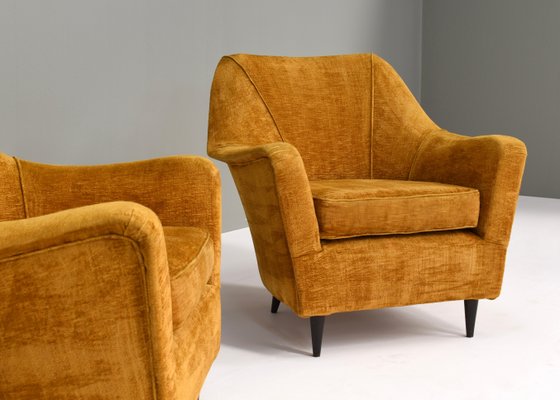 Italian Armchairs in the Style of Ico Parisi, Italy, 1950s, Set of 2-TE-1141901