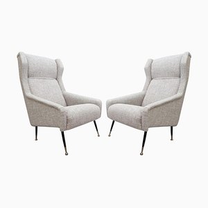 Italian Armchairs with High Backs, Set of 2-FGA-923308