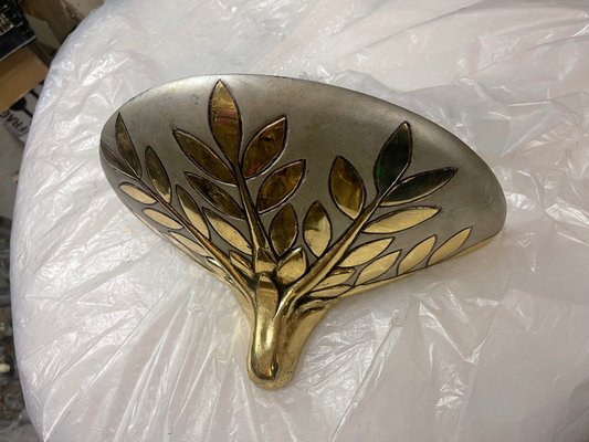 Italian Art Brass Single Sconce, 1970s-JJC-1424435