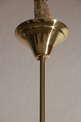 Italian Art Deco and Satin Glass Hanging Lamp, 1950s-MTX-887770