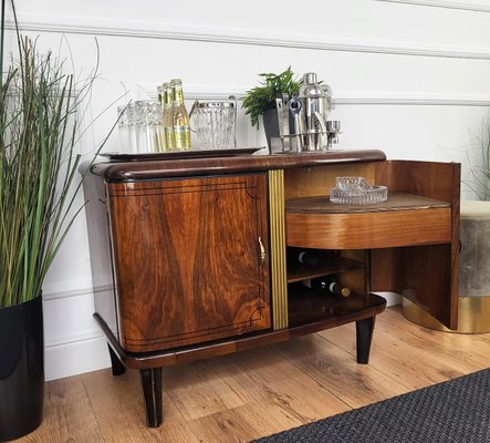 Italian Art Deco Bar Cabinet in Burr Walnut by Paolo Buffa, 1960s-EUP-2026629