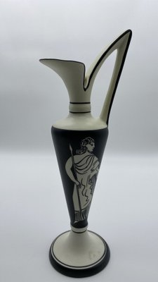 Italian Art Deco Black and White Amphorae, Set of 2-PYA-1790699