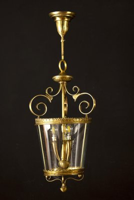 Italian Art Deco Brass Lantern or Pendant, 1940s-MBH-1032440