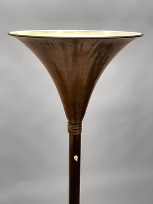 Italian Art Deco Bronzed Metal & Brass Floor Lamp by Pietro Chiesa, 1940s-JDR-1161722