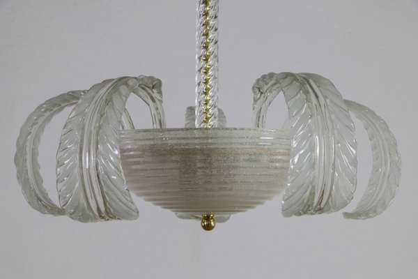 Italian Art Deco Chandelier by Barovier & Toso, 1940s-MTX-2027744