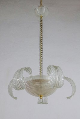 Italian Art Deco Chandelier by Barovier & Toso, 1940s-MTX-2027744