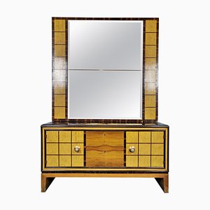 Italian Art Deco Chest of Drawers with Standing Mirror-FGA-923371