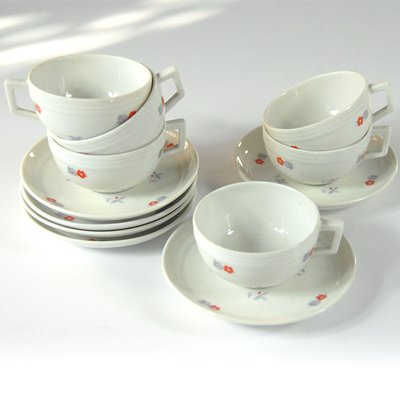 Italian Art Deco Coffee Service from Ginori, 1930s, Set of 12-GIW-1782137