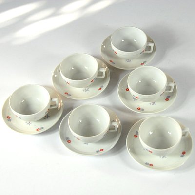 Italian Art Deco Coffee Service from Ginori, 1930s, Set of 12-GIW-1782137