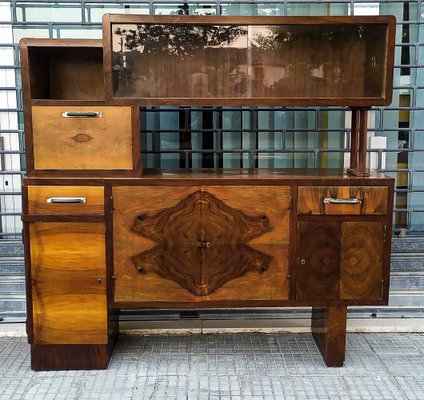 Italian Art Deco Credenza in Walnut-RAQ-1375092