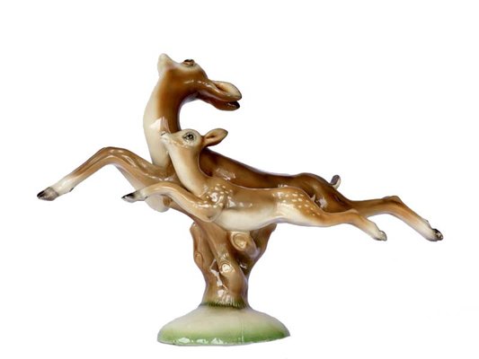 Italian Art Deco Fawn Figure from Gennai, 1930s-GKB-837874