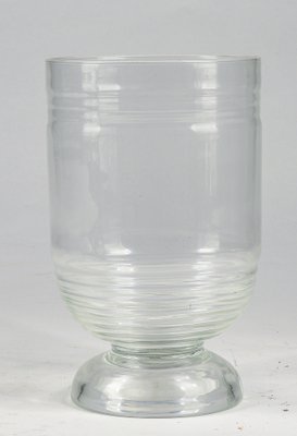 Italian Art Deco Hand Worked Glass Vase, 1940-RAQ-1396113