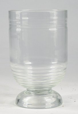 Italian Art Deco Hand Worked Glass Vase, 1940-RAQ-1396113