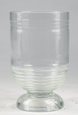 Italian Art Deco Hand Worked Glass Vase, 1940-RAQ-1396113