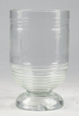 Italian Art Deco Hand Worked Glass Vase, 1940-RAQ-1396113