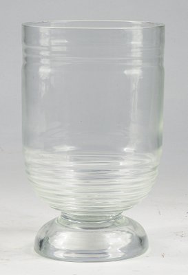 Italian Art Deco Hand Worked Glass Vase, 1940-RAQ-1396113