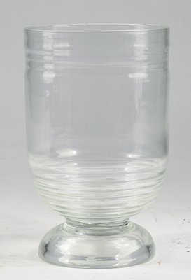 Italian Art Deco Hand Worked Glass Vase, 1940-RAQ-1396113