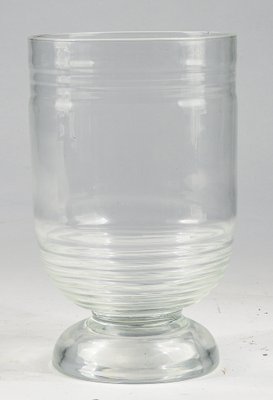 Italian Art Deco Hand Worked Glass Vase, 1940-RAQ-1396113