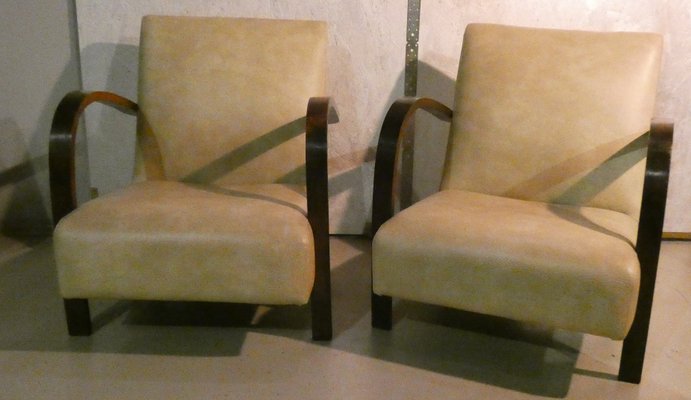 Italian Art Deco Lounge Chairs, 1930s, Set of 2-ERB-699092