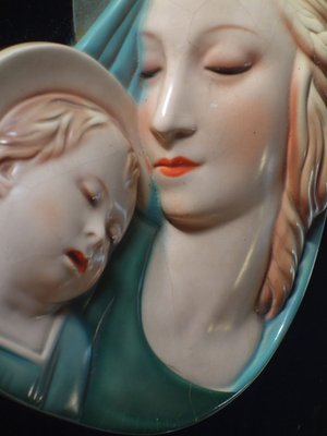 Italian Art Deco Madonna Maternity Ceramic, 1930s-GKB-839737