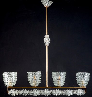 Italian Art Deco Murano Glass Chandelier in the Style of Gio Ponti, 1940s-MBH-1032009