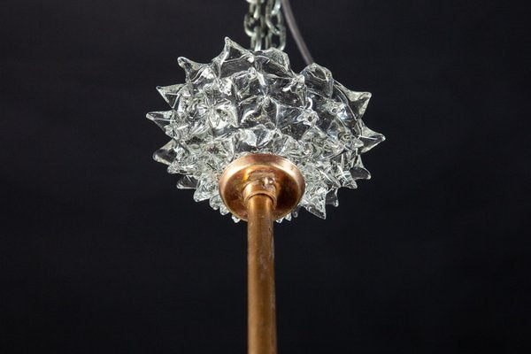 Italian Art Deco Murano Glass Chandelier in the Style of Gio Ponti, 1940s-MBH-1032009