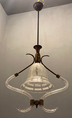 Italian Art Deco Murano Glass Pendant Lamp-JJC-1098451