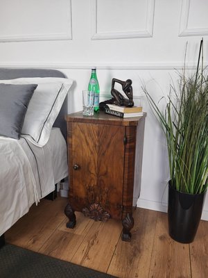 Italian Art Deco Nightstands in Burl Walnut, 1940s, Set of 2-EUP-1768074