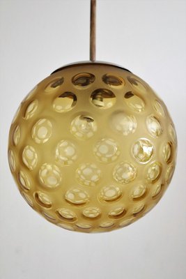 Italian Art Deco Pendant Lamp with Frosted Glass Globe, 1940s-VNE-966043