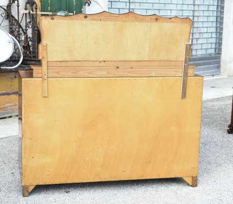 Italian Art Deco Poplar and Walnut Veneered Sideboard-RAQ-1338731