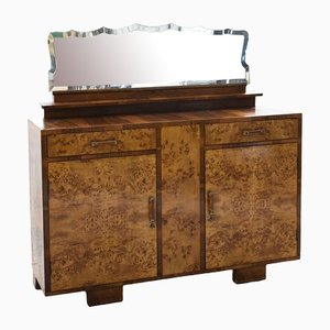 Italian Art Deco Poplar and Walnut Veneered Sideboard-RAQ-1338731